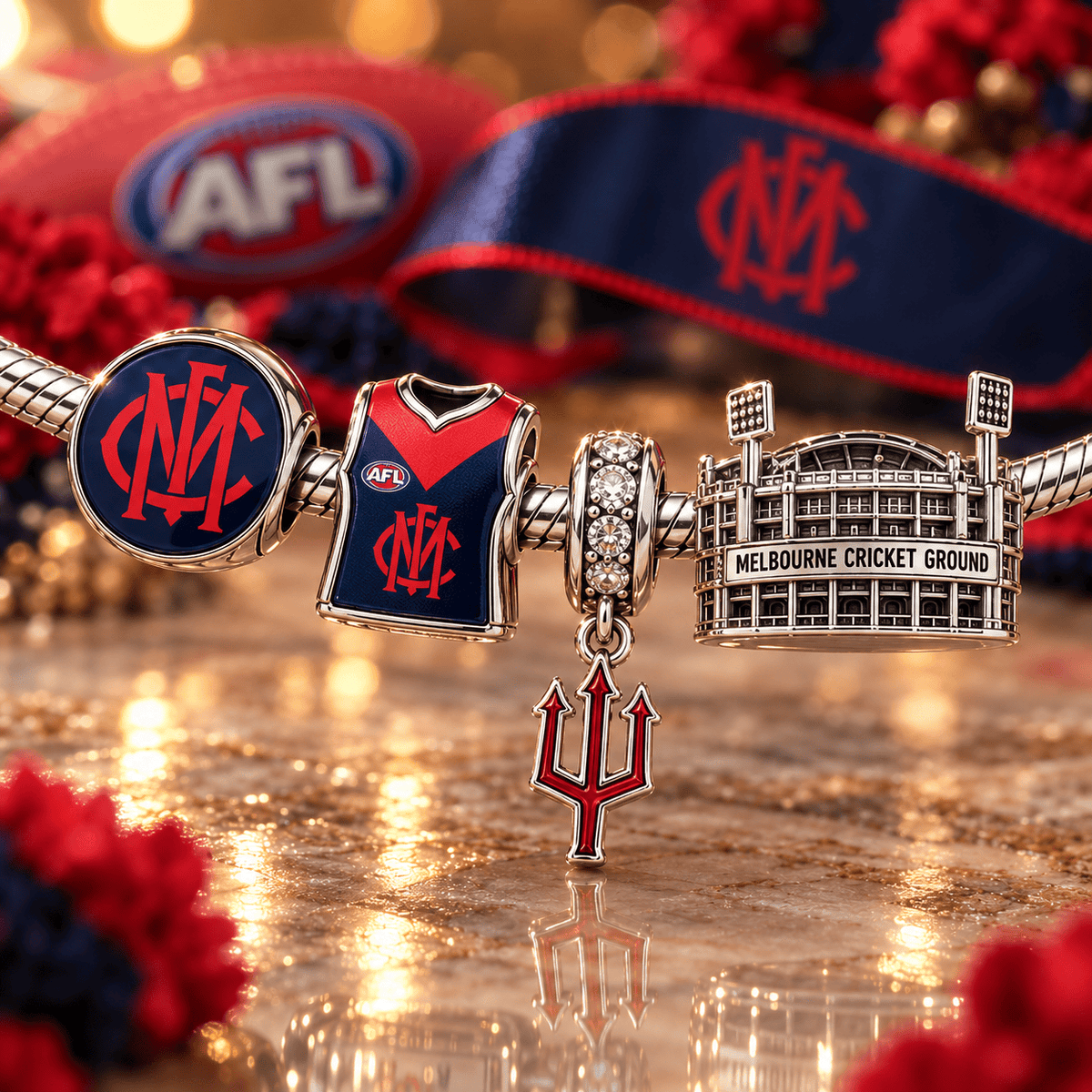MBD Gold Charm Bracelet Set VTH
