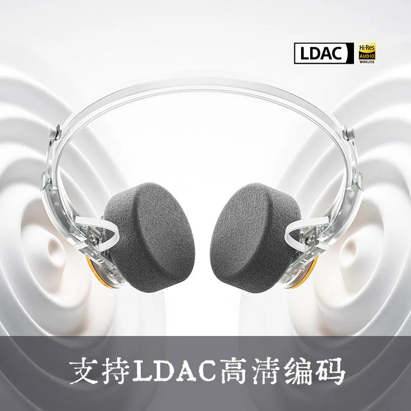 FiiO EH11 Real Wood Bluetooth 6.0 Headphones Retro Over-Ear LDAC Hi-Res Audio Wireless Gaming Headset Low Latency Audiophile