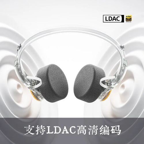 FiiO EH11 Real Wood Bluetooth 6.0 Headphones Retro Over-Ear LDAC Hi-Res Audio Wireless Gaming Headset Low Latency Audiophile